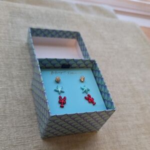 BETSEY JOHNSON 3 PAIRS OF BOXED EARRINGS